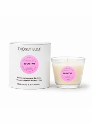 BOGACTWO – świeca do aromaterapii i masażu
