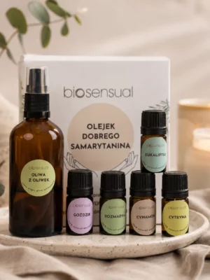 Olejek Dobrego Samarytanina – naturalna mieszanka 5 olejków eterycznych do aromaterapii i masażu