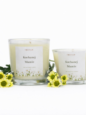 Świeca intencyjna dla mamy „Kochanej Mamie” w szkle – naturalny prezent