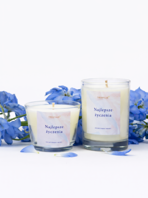 Świeca intencyjna „Najlepsze życzenia” w szkle – naturalny prezent